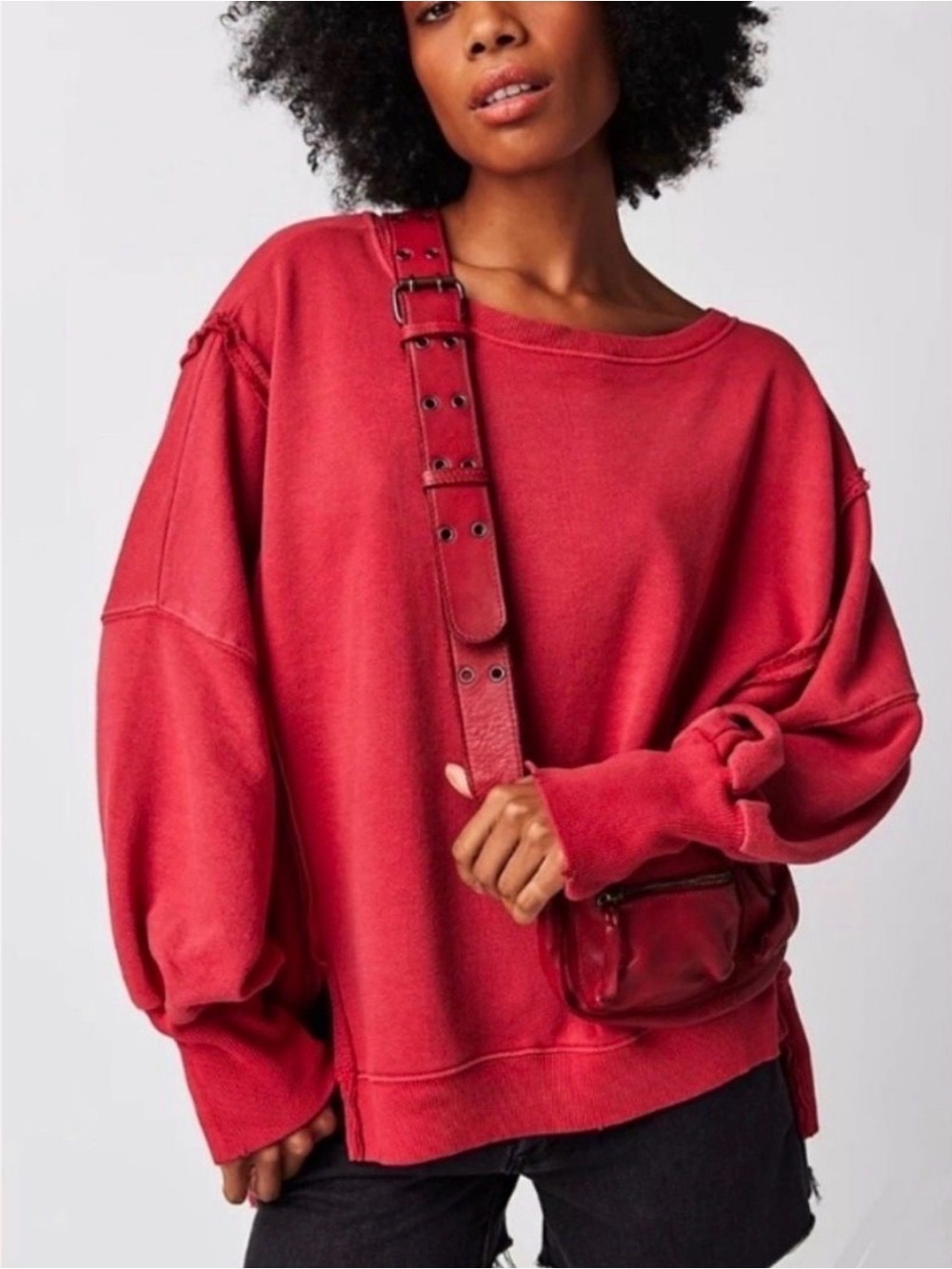 Sold out Free People We The Free Camden crew neck Red Orange Size XS